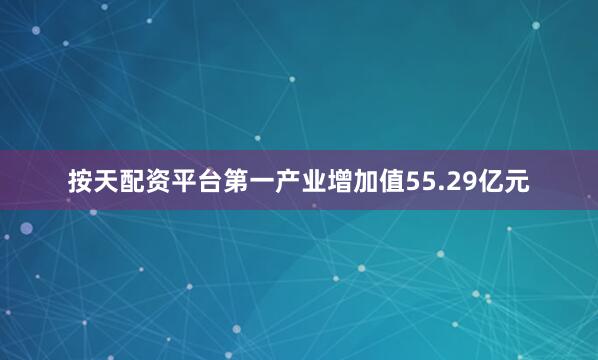 按天配资平台第一产业增加值55.29亿元